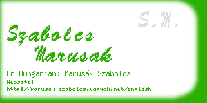 szabolcs marusak business card